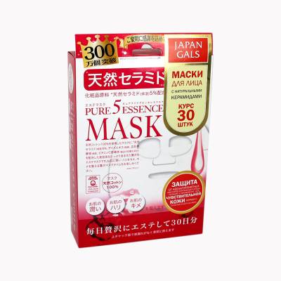 Japan Gals Маска с натуральными керамидами Pure5 Essential 30шт