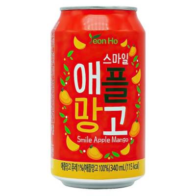 Напиток газированный YEON HO SMILE Apple Mango жб 350 мл
